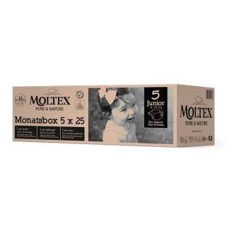 MOLTEX Pure&Nature öko pelenka 5, junior (11-25 kg) MONAT BOX 5x25db