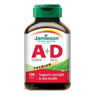 Jamieson A+D vitamin Forte lágy zselatin kapszula, 100db