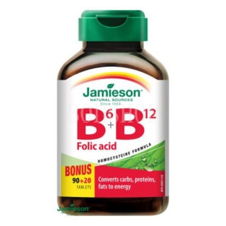 Jamieson B6, B12-vitamin és folsav 110db