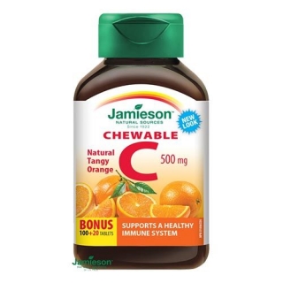 Jamieson C-vitamin 500mg szopogató tabletta – narancs ízesítéssel 120db