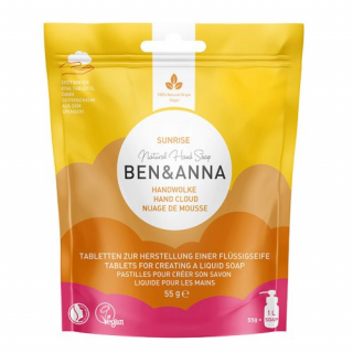 Ben&Anna Sunrise natúr szappantabletta szappanhab-adagolóhoz 10db (55g)