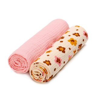 T-tomi prémium minőségű BIO muszlin textil pelenka, Százszorszép, 2db