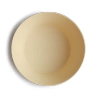 Mushie BPA-mentes műanyag kerek mélytányér - nárcisz