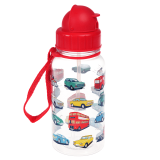 Rex London gyerek tritan szívószálas kulacs 500ml, járművek
