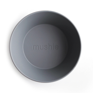 Mushie BPA-mentes műanyag kerek mélytányér - füst