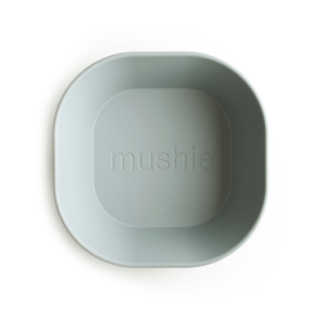 Mushie BPA-mentes műanyag szögletes mélytányér - zsálya