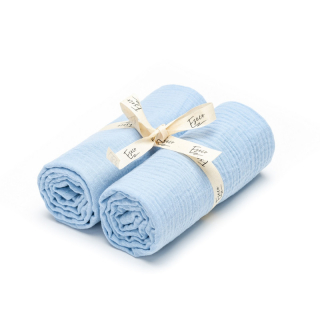 ESECO by T-tomi prémium minőségű BIO muszlin textil pelenka, kék, 2db