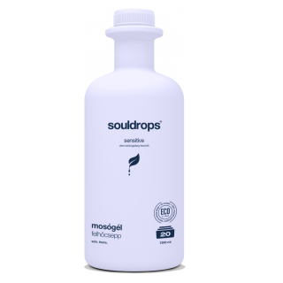 Souldrops szenzitív mosógél, Felhőcsepp, 20 adag, 1300ml