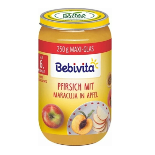 Bebivita Bio Gyümölcsös bébiétel - Őszibarack-Maracuja-Alma, 250g