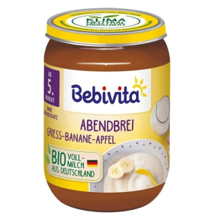 Bebivita Bio Bébiétel - Esti grízkása Banán-Alma, 190g
