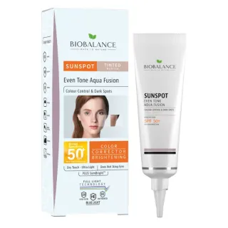 Biobalance Színezett hidratáló és bőrkiegyenlítő fényvédő arckrém SPF50+, 40ml