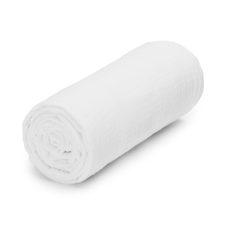T-tomi prémium minőségű BIO muszlin textil fürdőlepedő, Fehér