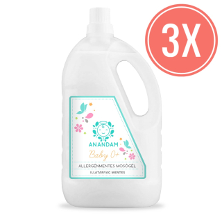 Anandam Baby allergénmentes mosógél, illatmentes PACK 3x3liter