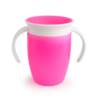 Munchkin Miracle Cup 360 fokos itatópohár 6hó, 207ml, pink