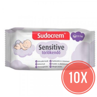 Sudocrem törlőkendő sensitive MEGA PACK 10x55db