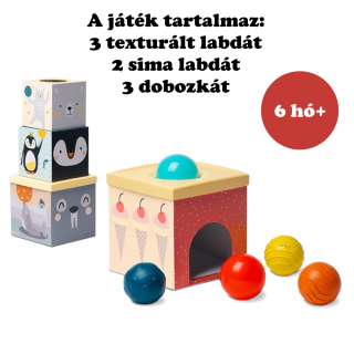 Taf Toys Északi Sark érzékfejlesztő kockapiramis labdákkal