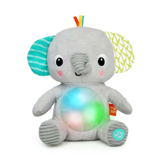 Bright Starts Plüss játék zenélő világító Hug-a-bye Baby elefánt 0hó+