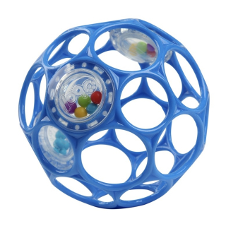Oball Rattle csörgős labda, kék, 10cm, 0m+