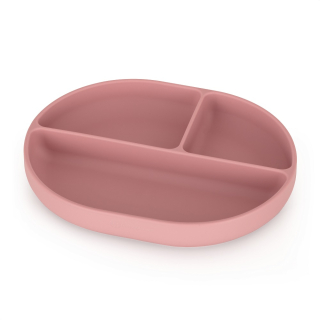 Petite&Mars TAKE&MATCH Szilikon osztott tányér, ovális, rózsaszín