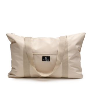 T-Tomi Shopper bag extra nagy prémium anyagú bevásárlótáska 40x60cm, Krém
