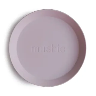 Mushie BPA-mentes műanyag kerek lapostányér - halvány lila