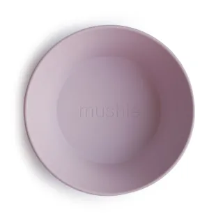 Mushie BPA-mentes műanyag kerek mélytányér - halvány lila